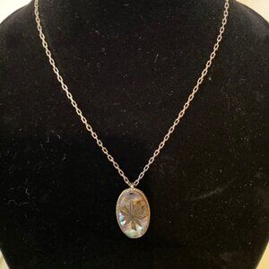Cannabis leaf Silver necklace and matching Ring